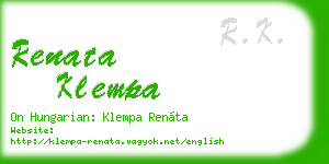 renata klempa business card